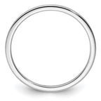 14K White Gold 1.2mm Half Round Satin Stackable Band