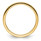 14K Yellow Gold 1.2mm Half Round Satin Stackable Band