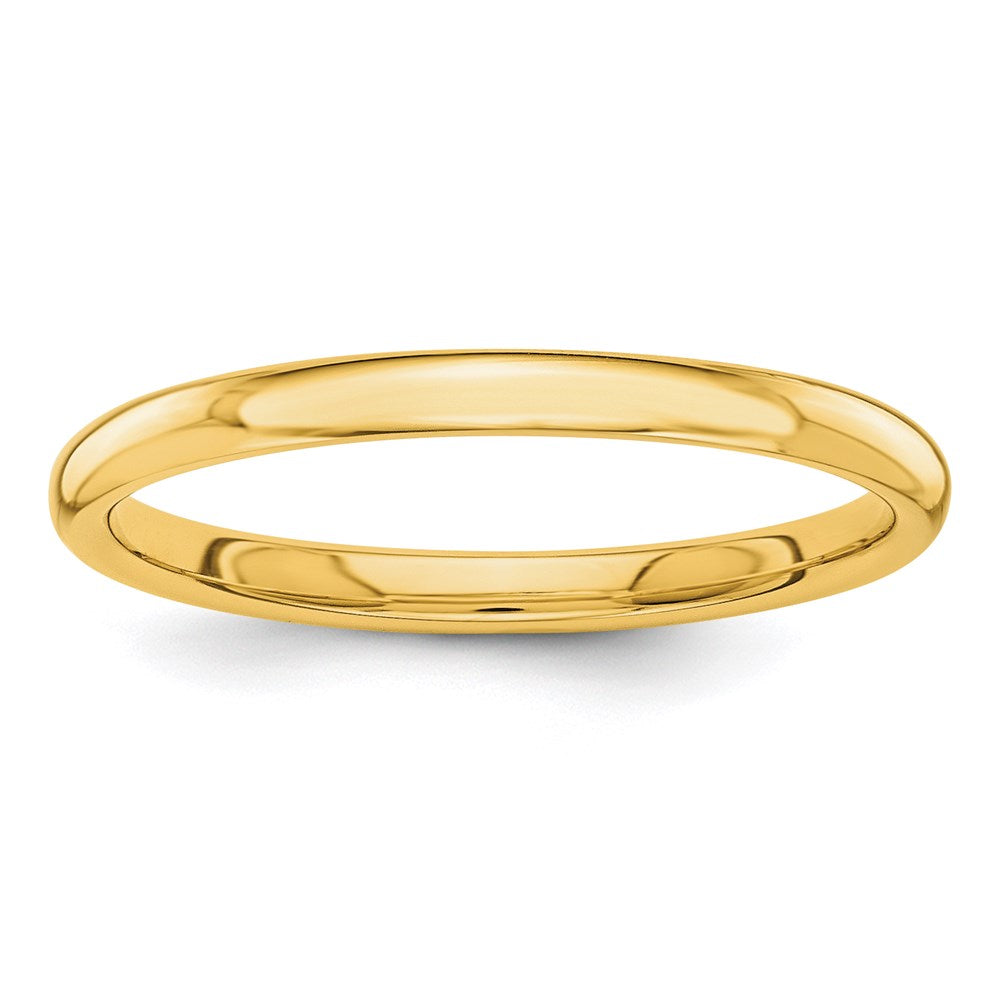 14k Polished 2mm Stackable Band