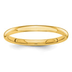 14k Polished 2mm Stackable Band