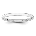 14k White Gold Polished 2mm Stackable Band
