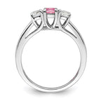 Survivor Collection 10K White Gold Clear Pink Topaz Pamela Ring