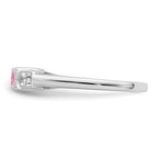 Survivor Collection 10K White Gold Clear Pink Topaz Pamela Ring