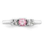 Survivor Collection 10K White Gold Clear Pink Topaz Pamela Ring