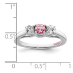 Survivor Collection 10K White Gold Clear Pink Topaz Pamela Ring