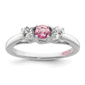 Survivor Collection 10K White Gold Clear Pink Topaz Pamela Ring