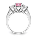 Survivor Collection 10K White Gold Clear Pink Topaz Pamela Ring