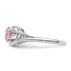 Survivor Collection Sterling Silver Rhodium-plated White and Pink Topaz Sue Ring