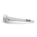 Survivor Collection 10K White Gold Rhodium-plated White and Pink Topaz Circle of Strength Ring