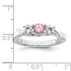 Survivor Collection 10K White Gold Rhodium-plated White and Pink Swarovski Topaz Joanna Ring