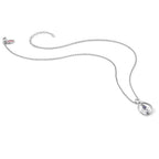 Survivor Collection Sterling Silver Rhodium-plated 16 Inch White and Purple Topaz Runzi Necklace with 2 Inch Extender