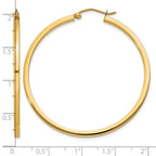 14k 2x45mm Square Tube Hoop Earrings