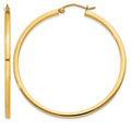 14k 2x45mm Square Tube Hoop Earrings