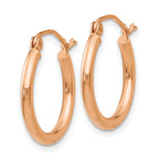 14k 2x18mm Polished Tube Hoop Earrings