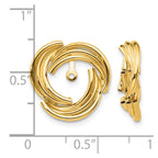 14k Polished Fancy Earring Jackets