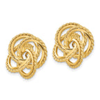 14k Polished and Twisted Fancy Earring Jackets