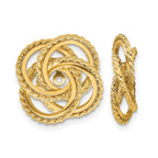 14k Polished and Twisted Fancy Earring Jackets