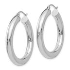 14k White Gold 5x35mm Polished Lightweight Hoop Earrings