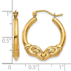 14k Polished Ram Hoop Earrings