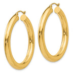 14k 5x40mm Polished Lightweight Tube Hoop Earrings