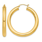 14k 5x40mm Polished Lightweight Tube Hoop Earrings
