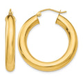 14k 5x30mm Polished Tube Hoop Earrings