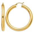 14k 5x45mm Polished Tube Hoop Earrings