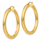 14k 5x45mm Polished Lightweight Tube Hoop Earrings