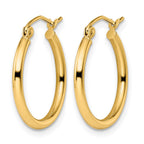 10K Polished Hinged Hoop Earrings