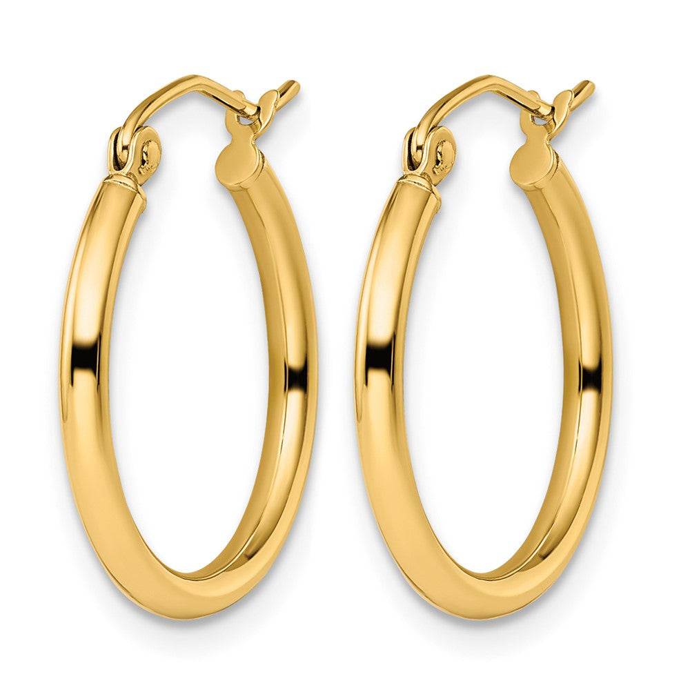 10K Polished Hinged Hoop Earrings