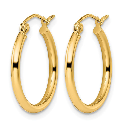 10K Polished Hinged Hoop Earrings