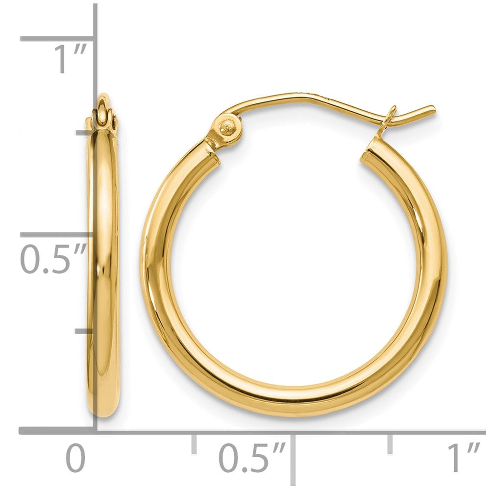 10K Polished Hinged Hoop Earrings