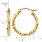 10K Polished Hinged Hoop Earrings
