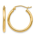 10K Polished Hinged Hoop Earrings