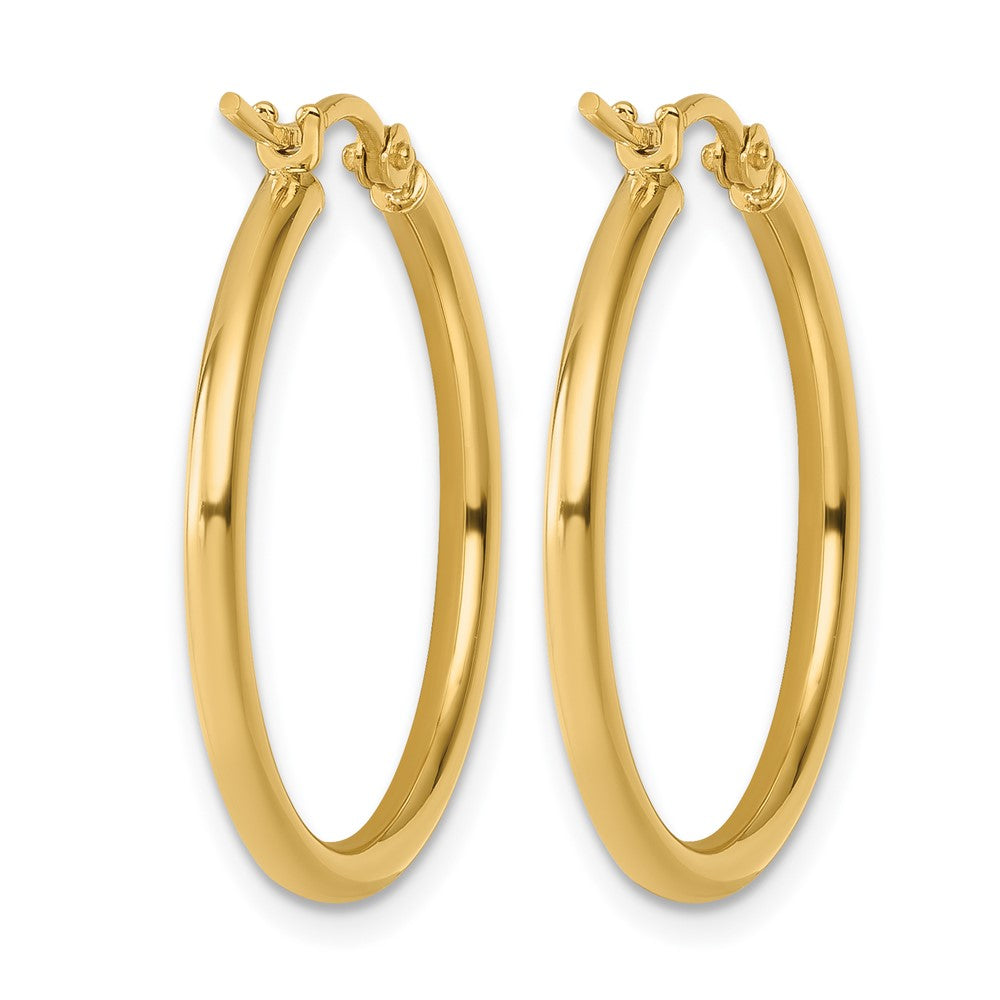 10K Polished Hinged Hoop Earrings