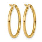 10K Polished Hinged Hoop Earrings