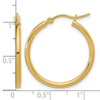 10K Polished Hinged Hoop Earrings