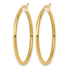 10K Polished Hinged Hoop Earrings