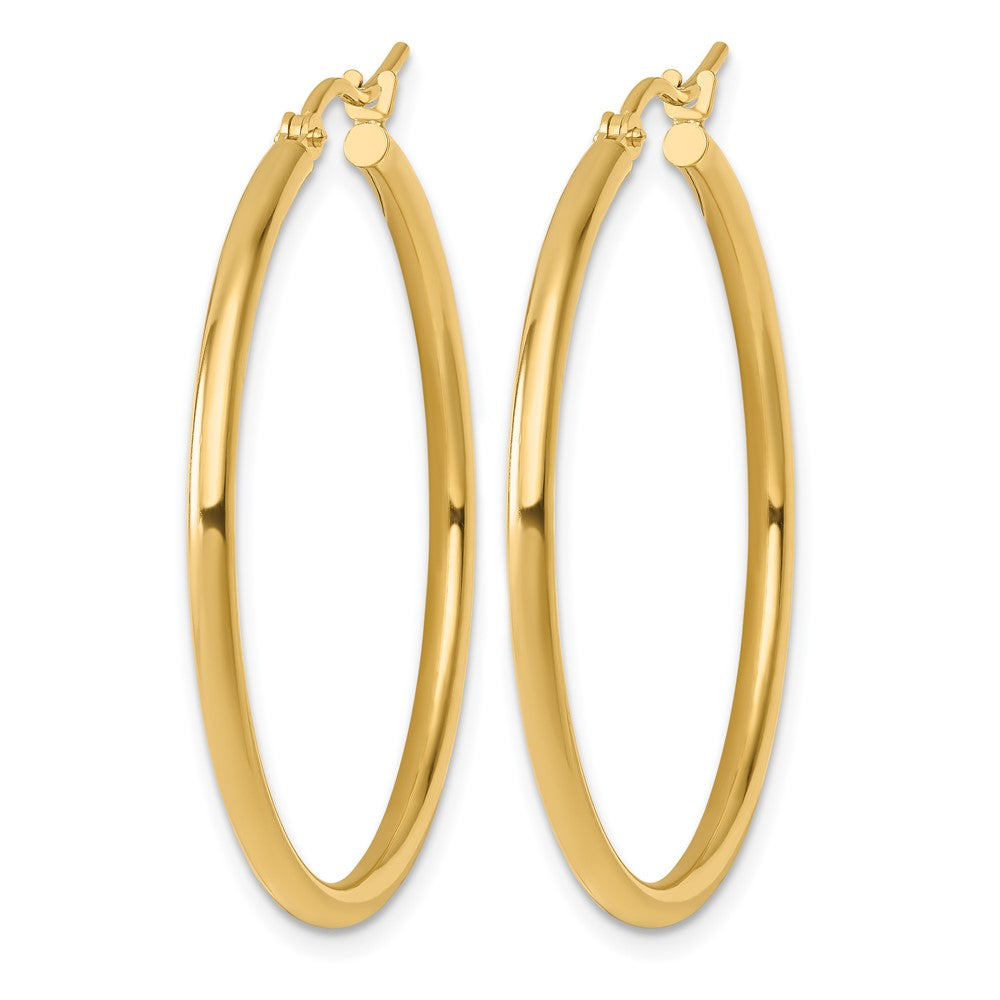 10K Polished Hinged Hoop Earrings