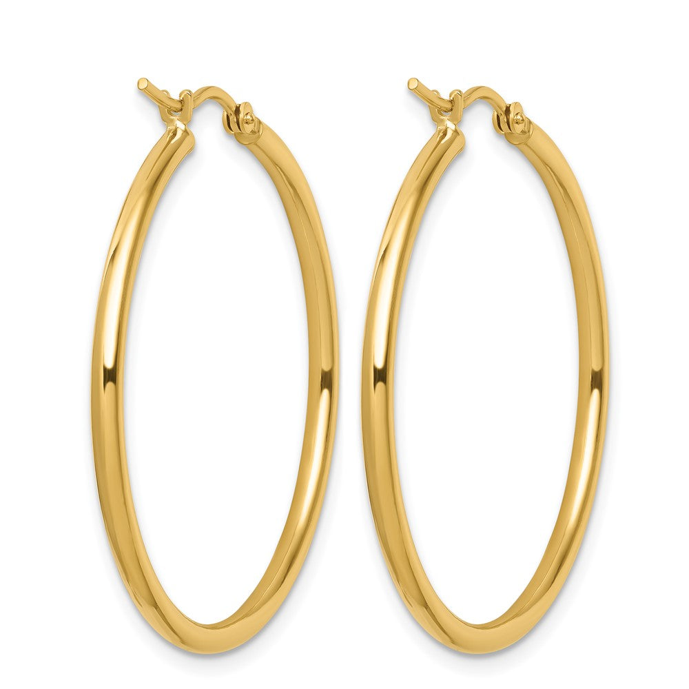 10K Polished Hinged Hoop Earrings