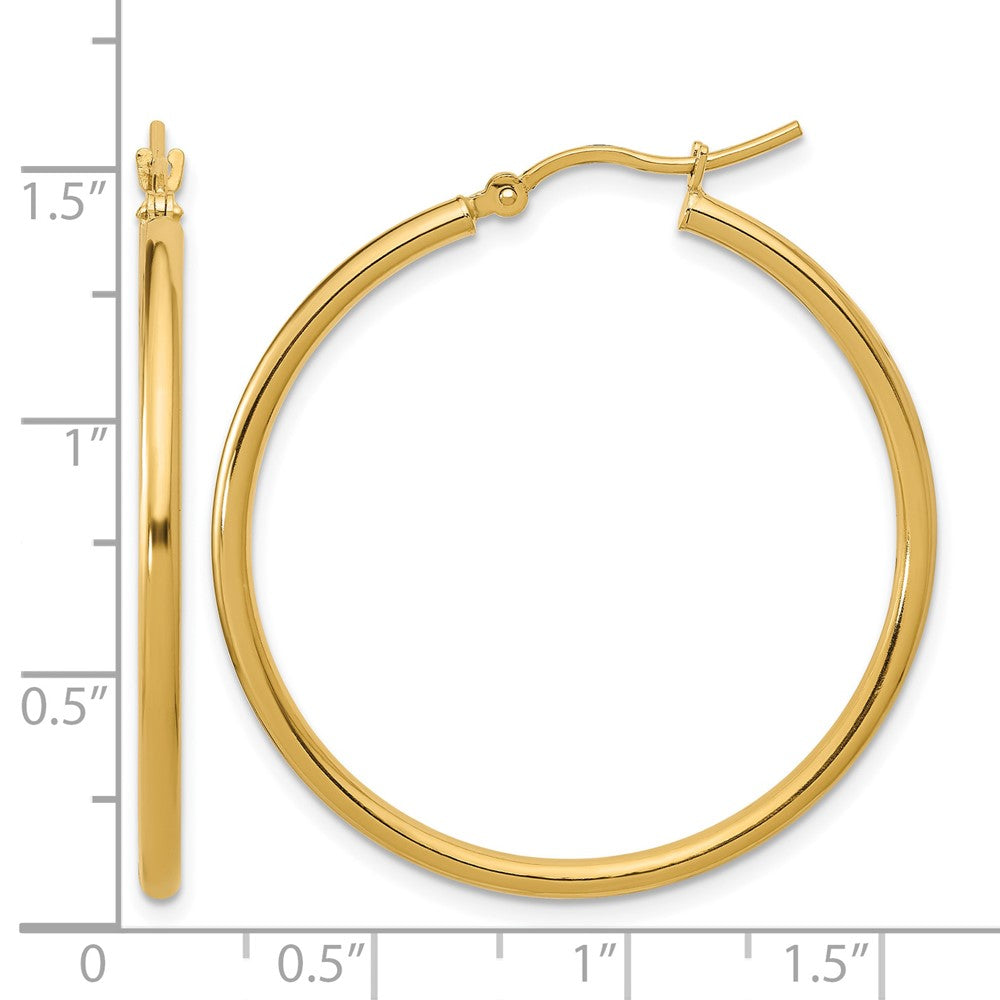 10K Polished Hinged Hoop Earrings