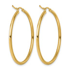 10K Polished Hinged Hoop Earrings