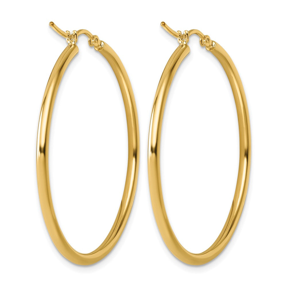 10K Polished Hinged Hoop Earrings