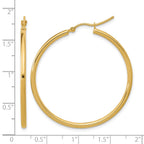 10K Polished Hinged Hoop Earrings
