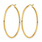 10K Polished Hinged Hoop Earrings