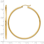 10K Polished Hinged Hoop Earrings