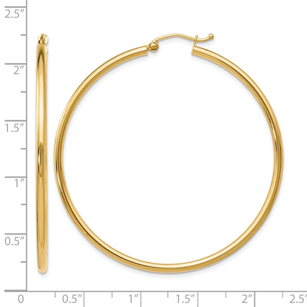 10K Polished Hinged Hoop Earrings