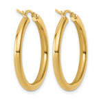 10K Polished Hinged Hoop Earrings