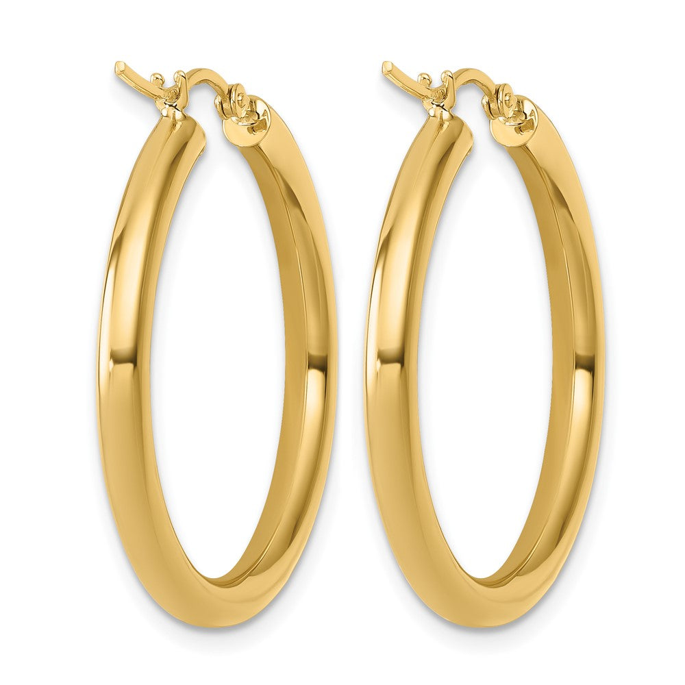 10K Polished Hinged Hoop Earrings