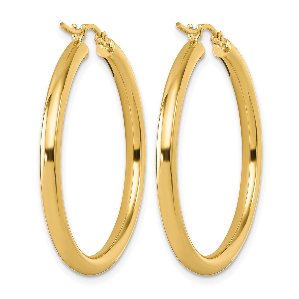 10K Polished Hinged Hoop Earrings